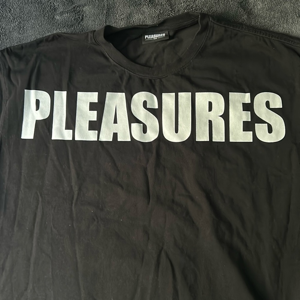 PLEASURES Black Tee